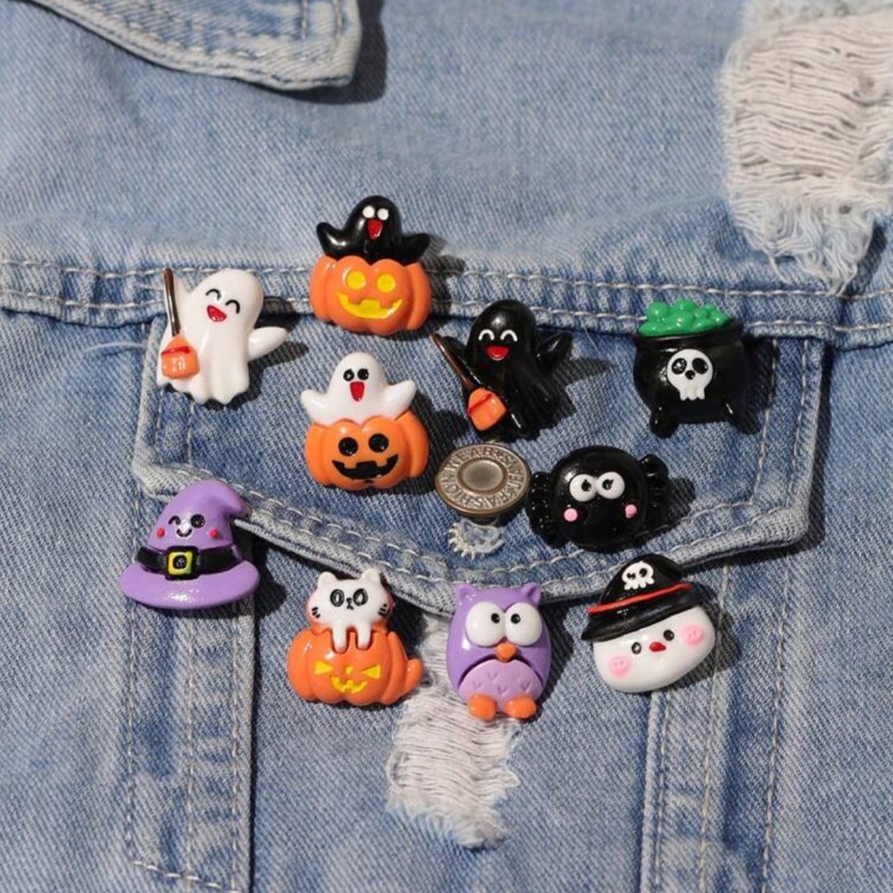 10 pcs/set Resin Halloween Pins